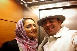 سلفی آسانسوری زوج بازیگر/عکس