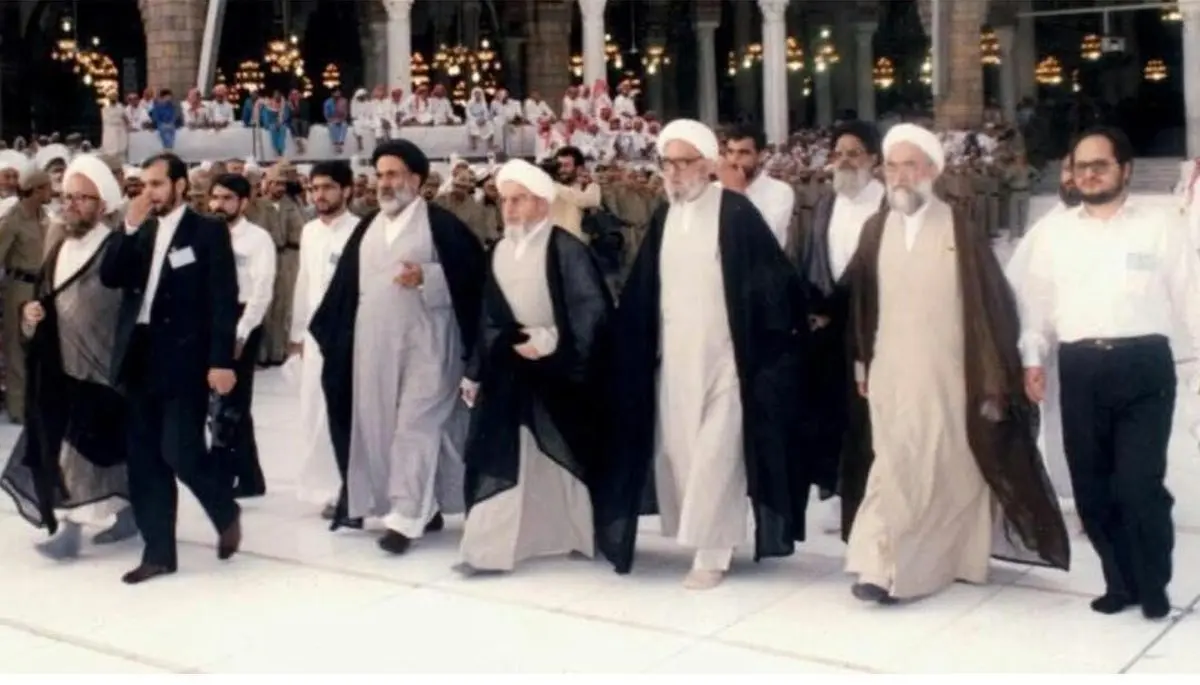 شریعتمداری به همراه آیات مکارم‌‌‌ شیرازی، امینی و امامی‌ کاشانی در مکه / عکس