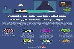 خوراکی هایی که به داشتن خواب راحت کمک می‌کنند + اینفوگرافی