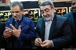 هدیه مدیریت حرم امام علی(ع) به جهانگیری و رحمانی فضلی+عکس