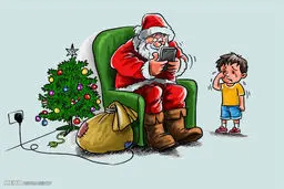 کاریکاتور/ بابانوئل امروزی!