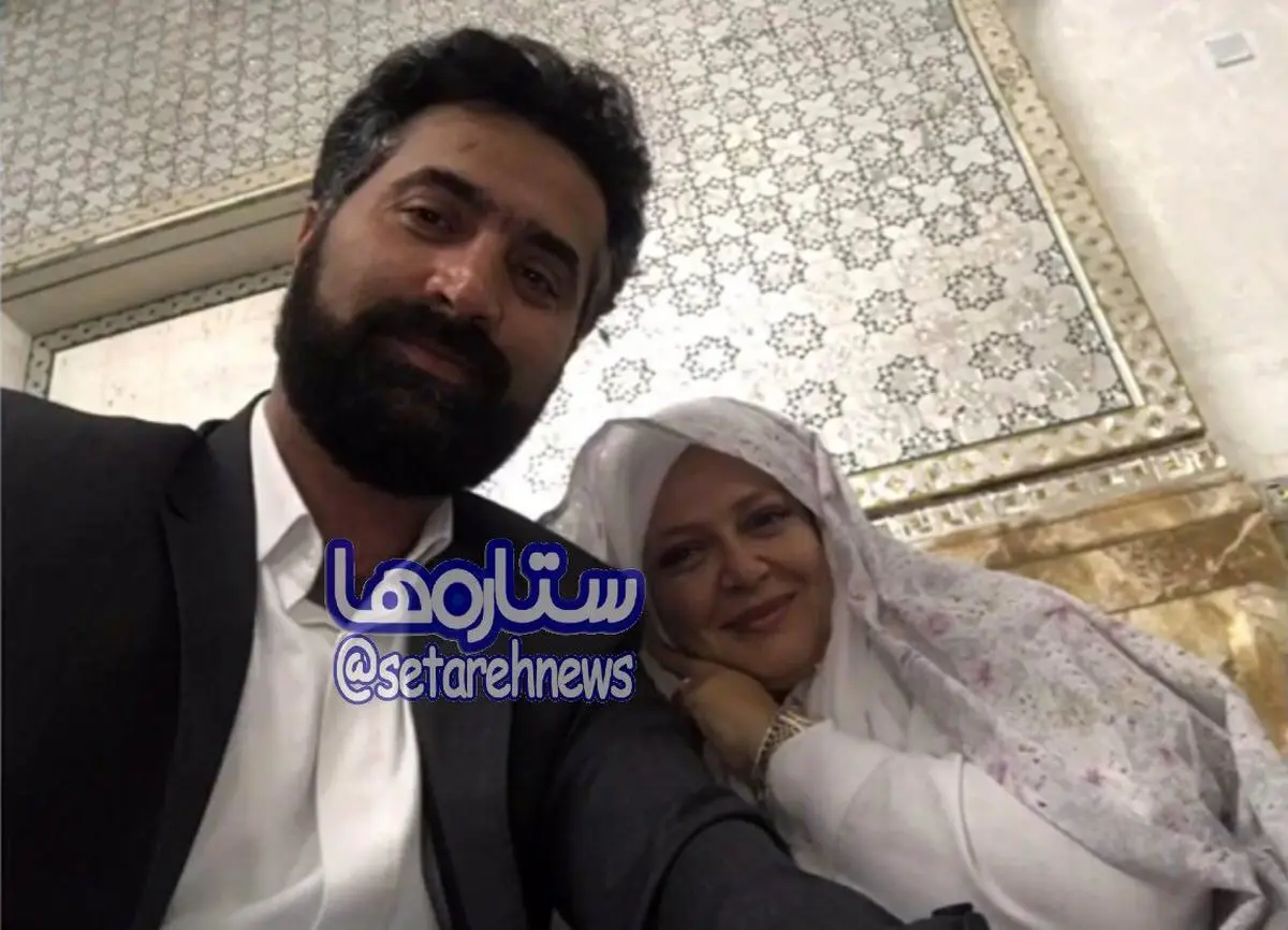 سلفى بهاره رهنما و همسر جدیدش در حرم امام رضا(ع) /عکس