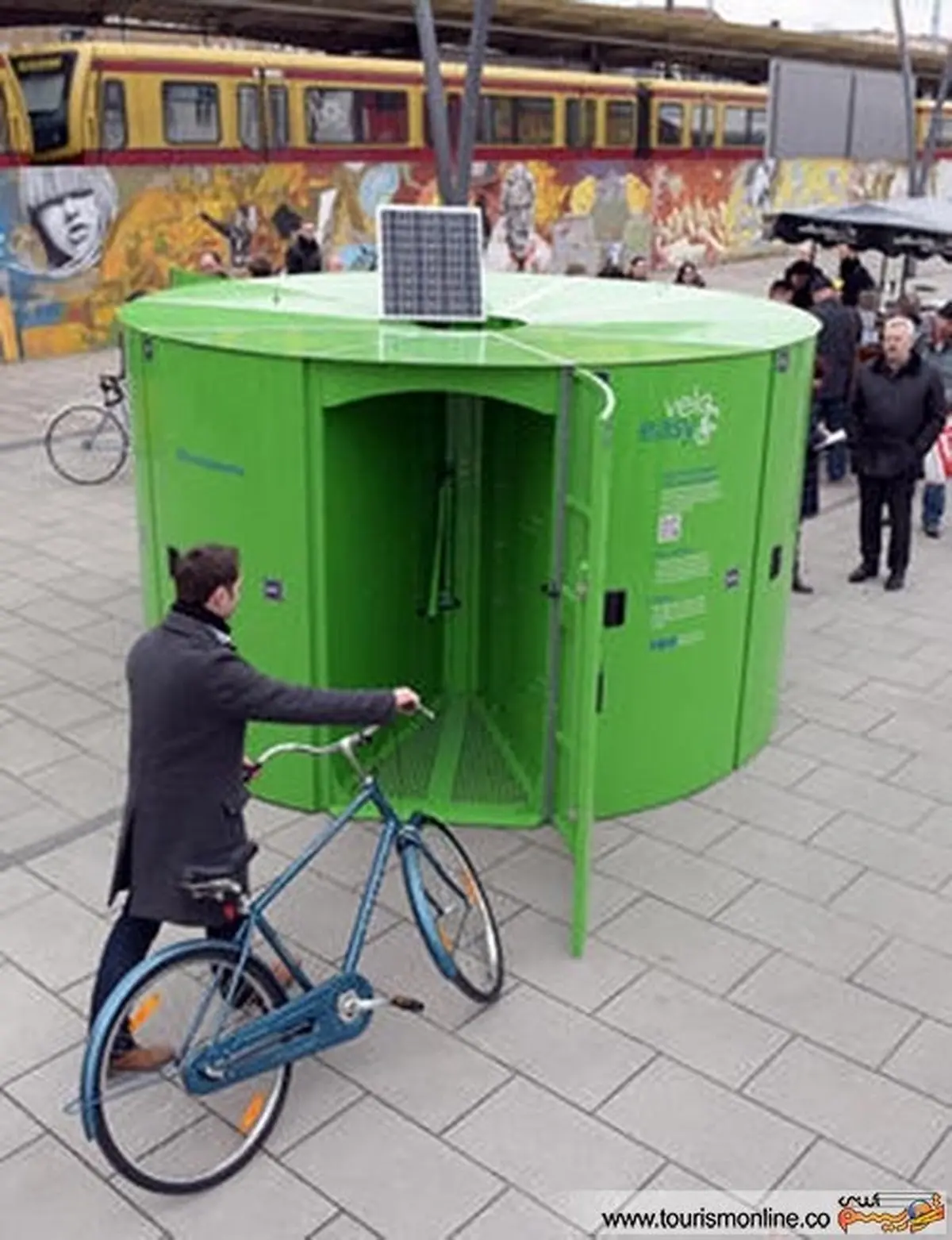 پارکینگ جالب برای دوچرخه‌ها/ عکس