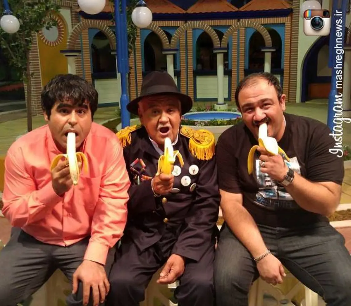 عکس/ فیگور عجیب مهران غفوریان و اکبر عبدی و امیر نوری