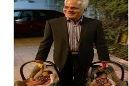 سردار طلایی و نوه‌هایش/ عکس
