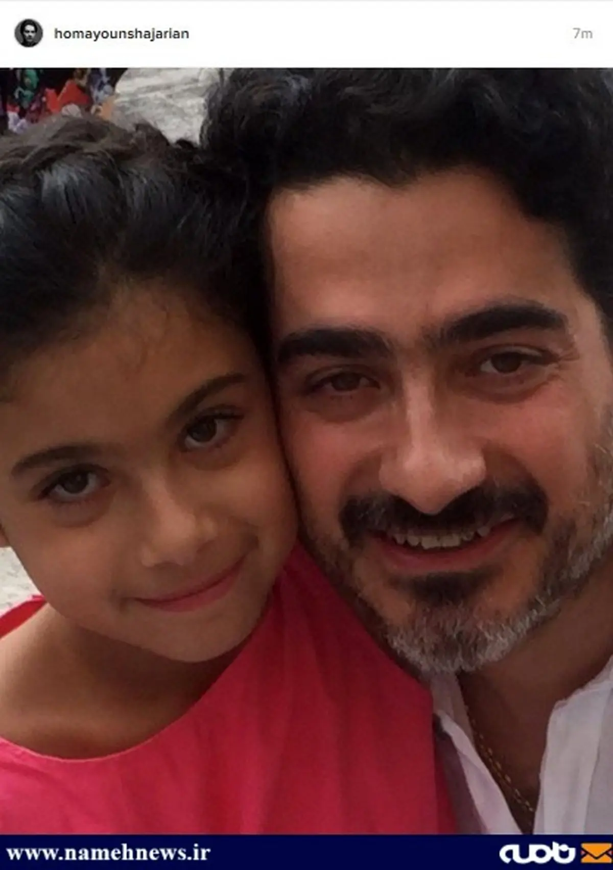 سلفی همایون شجریان ودخترش/عکس