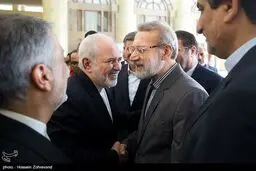 خوش و بش لاریجانی و ظریف