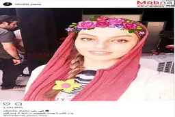 سلفی نیلوفر پارسا با حجاب فتوشاپی! / عکس