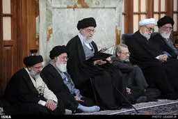 مراسم ترحیم مرحوم طبسی با حضور رهبری/تصاویر