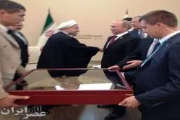 سپر سرباز صفوی هدیه پوتین به روحانی +عکس