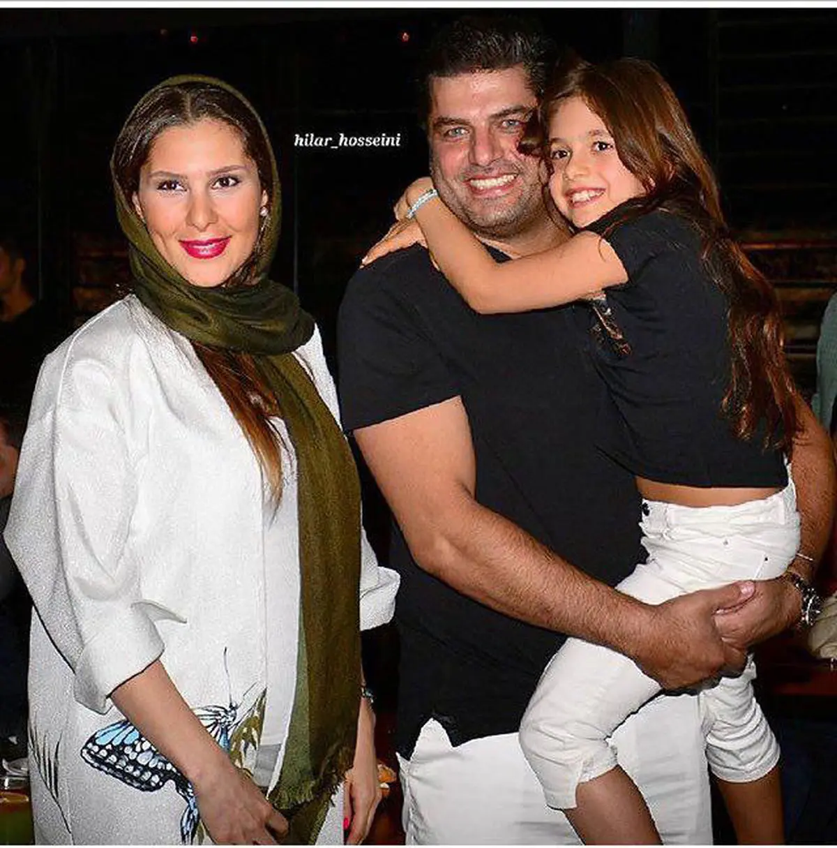 تصویری از سام درخشانی ، همسرش و نفس بازغی دختر پژمان