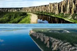 تصویری فوق العاده زیبا از جنگل سنگهای لنا / عکس