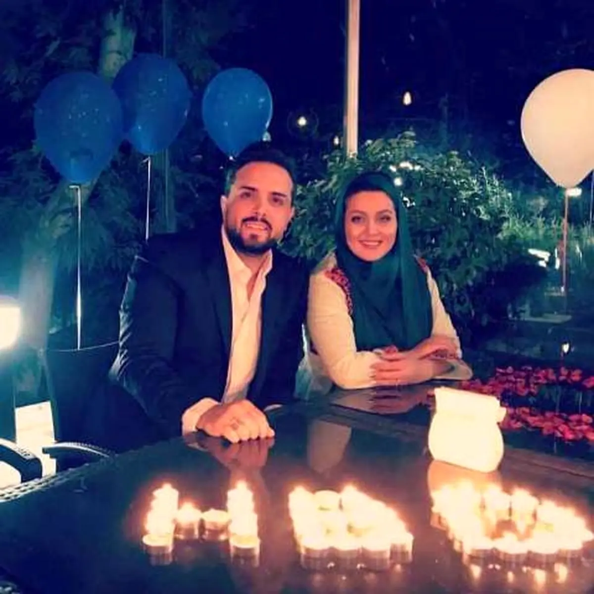 آقای مجری و همسرش در شب تولد 43 سالگی‌اش/عکس