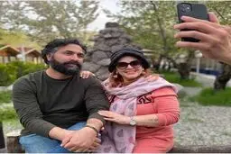 بهاره‌ رهنما در آغوش همسرش+ عکس