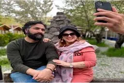 بهاره‌ رهنما در آغوش همسرش+ عکس