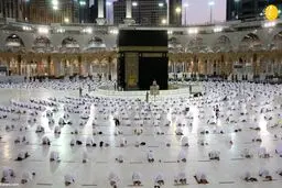 تصاویر دیده نشده و زیبا از نماز در خانه خدا در اولین روز ماه رمضان