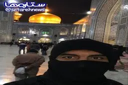 استتار سیدمهدی رحمتی در حرم امام رضا(ع)/عکس