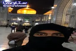 استتار سیدمهدی رحمتی در حرم امام رضا(ع)/عکس