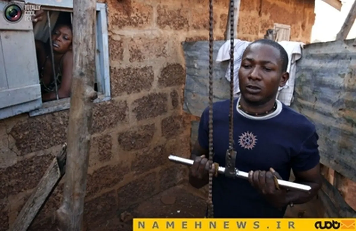 بدنسازی با آهن پاره و لاستیک پنچر+تصاویر