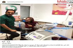 سمانه پاکدل، در مطب دندانپزشکی / عکس