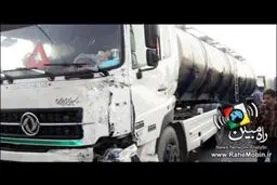 تصاویر دلخراش از تصادف تریلی و پراید!