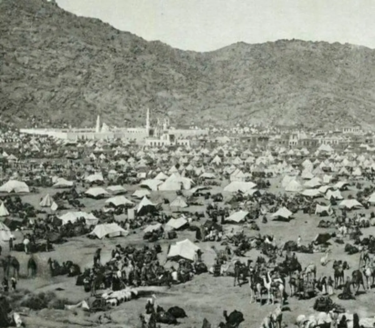 عربستان ۱۸۸۹؛ تصویری از اسکان زائران در مکه