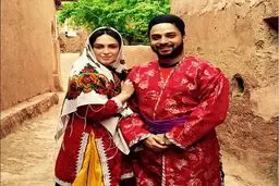 تصویر جالب از بابک جهانبخش و همسرش در ابیانه