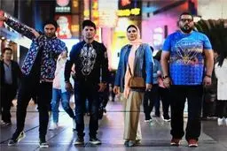 تیپ محمدرضا گلزار، امین حیایی و سحر دولتشاهی در نمایی شاد از سریال "ساخت ایران2"/عکس