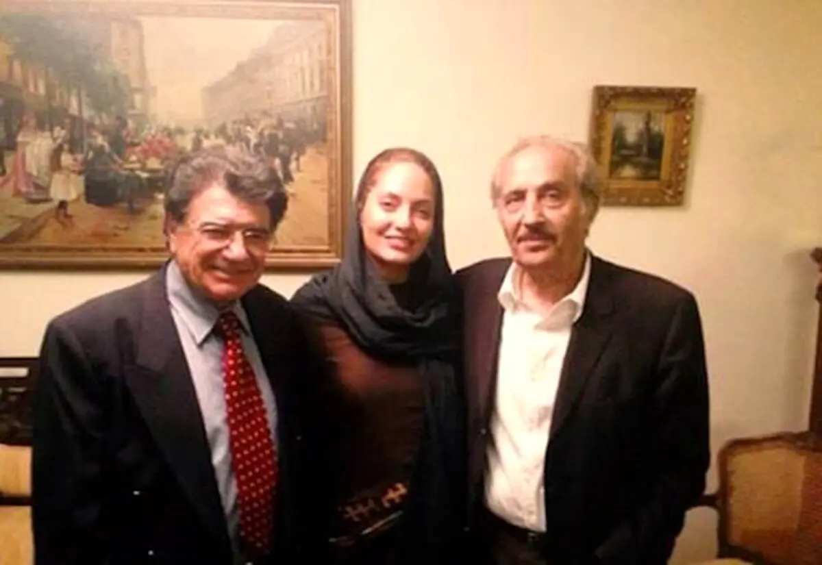 مهناز افشار در کنار سپانلو و شجریان/عکس
