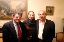 مهناز افشار در کنار سپانلو و شجریان/عکس