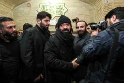 مداح معروف تهران در مراسم ختم مرتضی پاشایی/ عکس