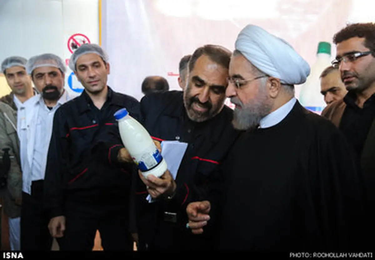 بازدید سرزده رییس جمهور از شرکت شیر پگاه/ تصاویر