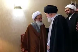 دیدار رهبر شیعیان بحرین با آیت‌الله علم‌الهدی/ تصاویر