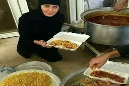 الناز شاکردوست در مراسم پخت نذری محرم/عکس