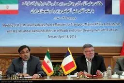 دیدار وزیر حمل و نقل فرانسه با وزیر راه و شهرسازی/ تصاویر