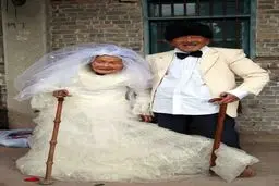 گرفتن عکس عروسی پس از ۸۸ سال/عکس