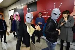 جشن هالوین در مترو توکیو/عکس