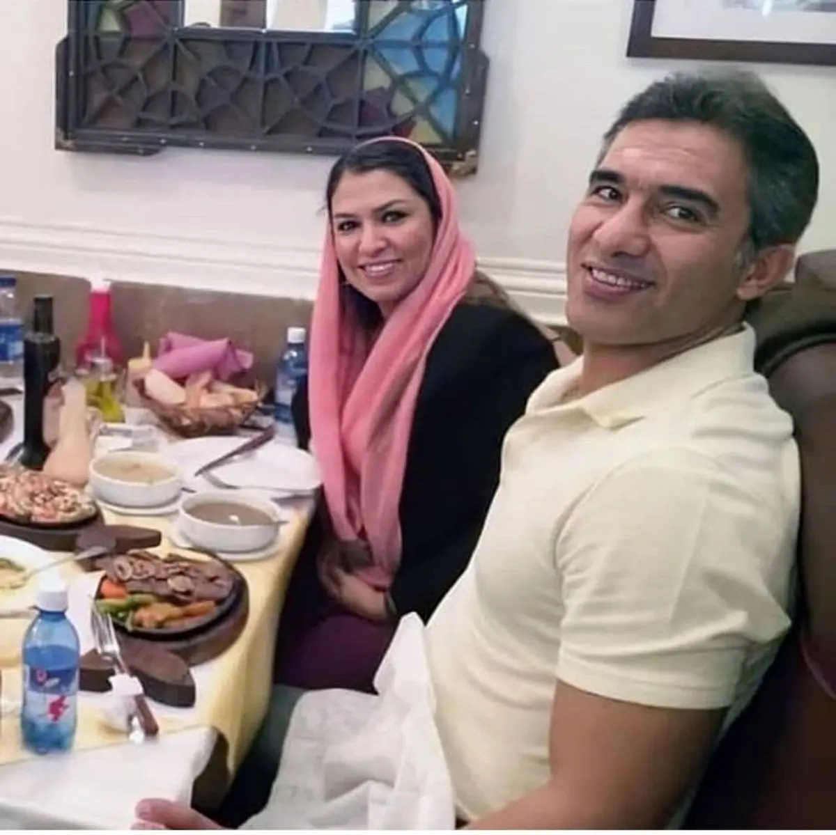 عکس دیده نشده احمدرضا عابدزاده و همسرش
