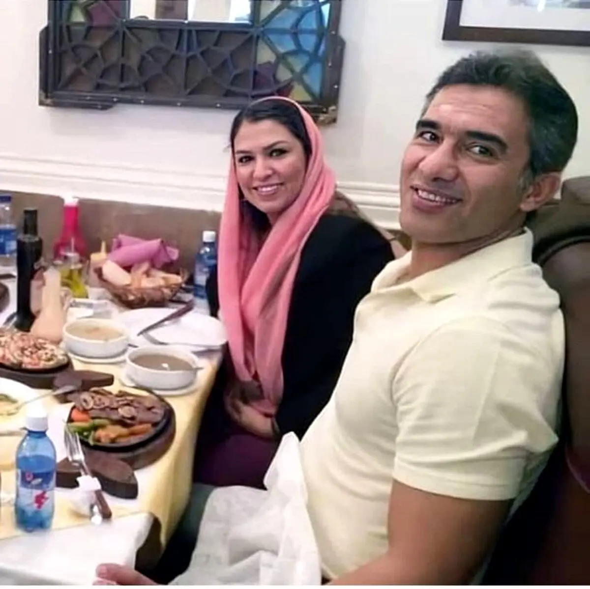 عکس دیده نشده احمدرضا عابدزاده و همسرش
