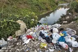 تصاویری دردناک از بلایی که زباله‌ها سر قدیمی‌ترین رودهای رشت آورده‌اند/تصاویر