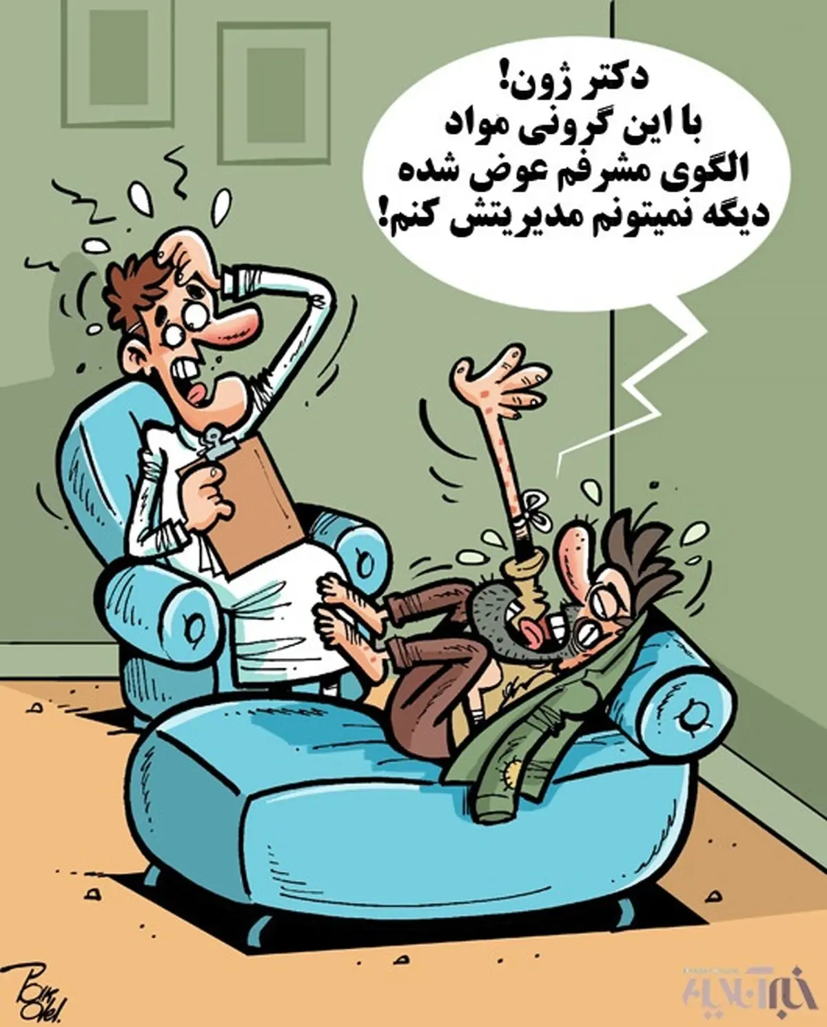 کاریکاتور/ «شیشه» اشک معتادها را درآورد!