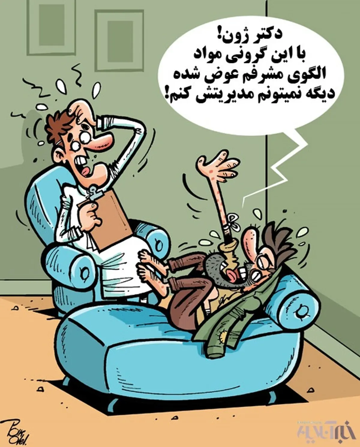 کاریکاتور/ «شیشه» اشک معتادها را درآورد!