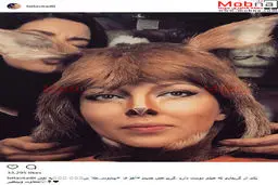 لیلا اوتادی با پوشش و گریم آهو در نمایش پیشونی طلا/ عکس