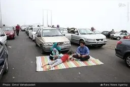 تصاویری عجیب از ترافیک جاده شمال
