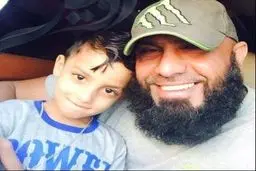 سلفی ابوعزرائیل و پسرش/عکس