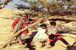 تیپ خاص هانیه توسلی در کنار کودکان جنوبی + عکس