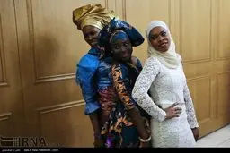 حجاب دختران آفریقایی در مراسم روز آفریقا/عکس