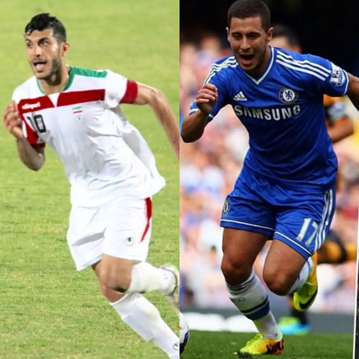 عكس / شباهت مهاجم استقلال و ستاره چلسی