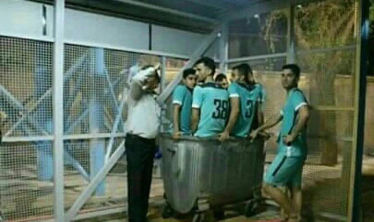 ریکاوری عجیب بازیکنان تیم فوتبال نفت/ عکس