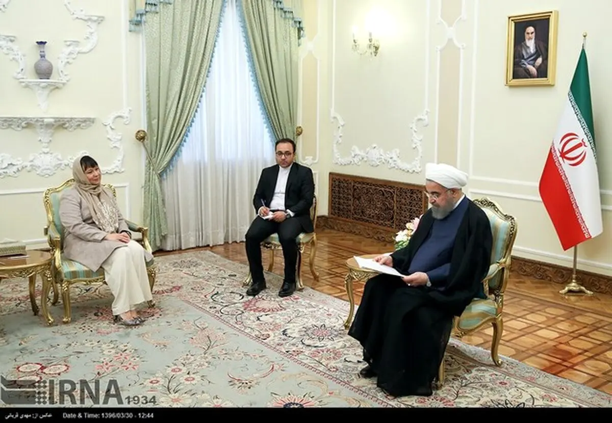 حجاب سفیر جدید اسلوونی در دیدار با روحانی/عکس